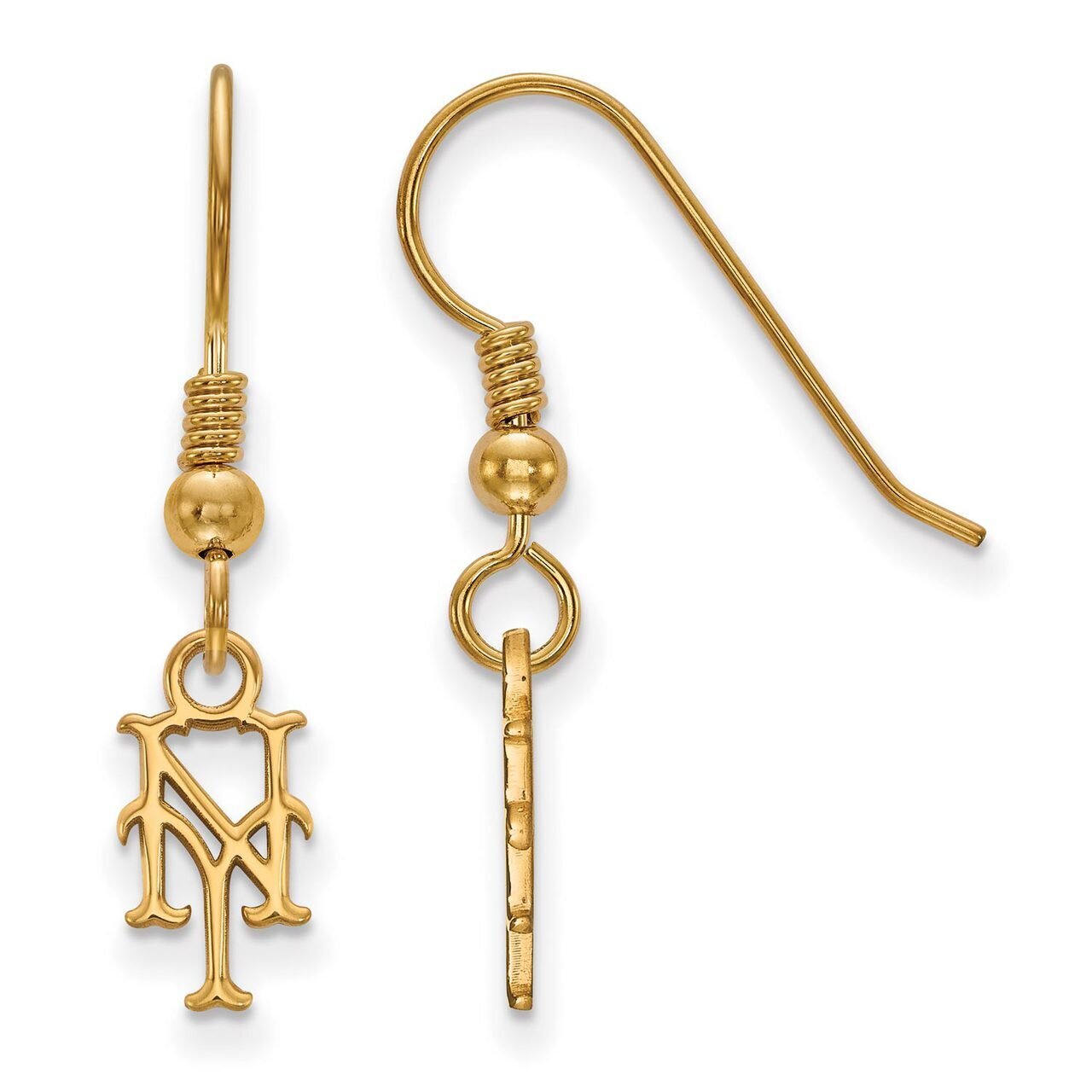 New York Mets x-Small Dangle Earring Wire Gold-plated Silver GP005MET, MPN: GP005MET, 886774900889