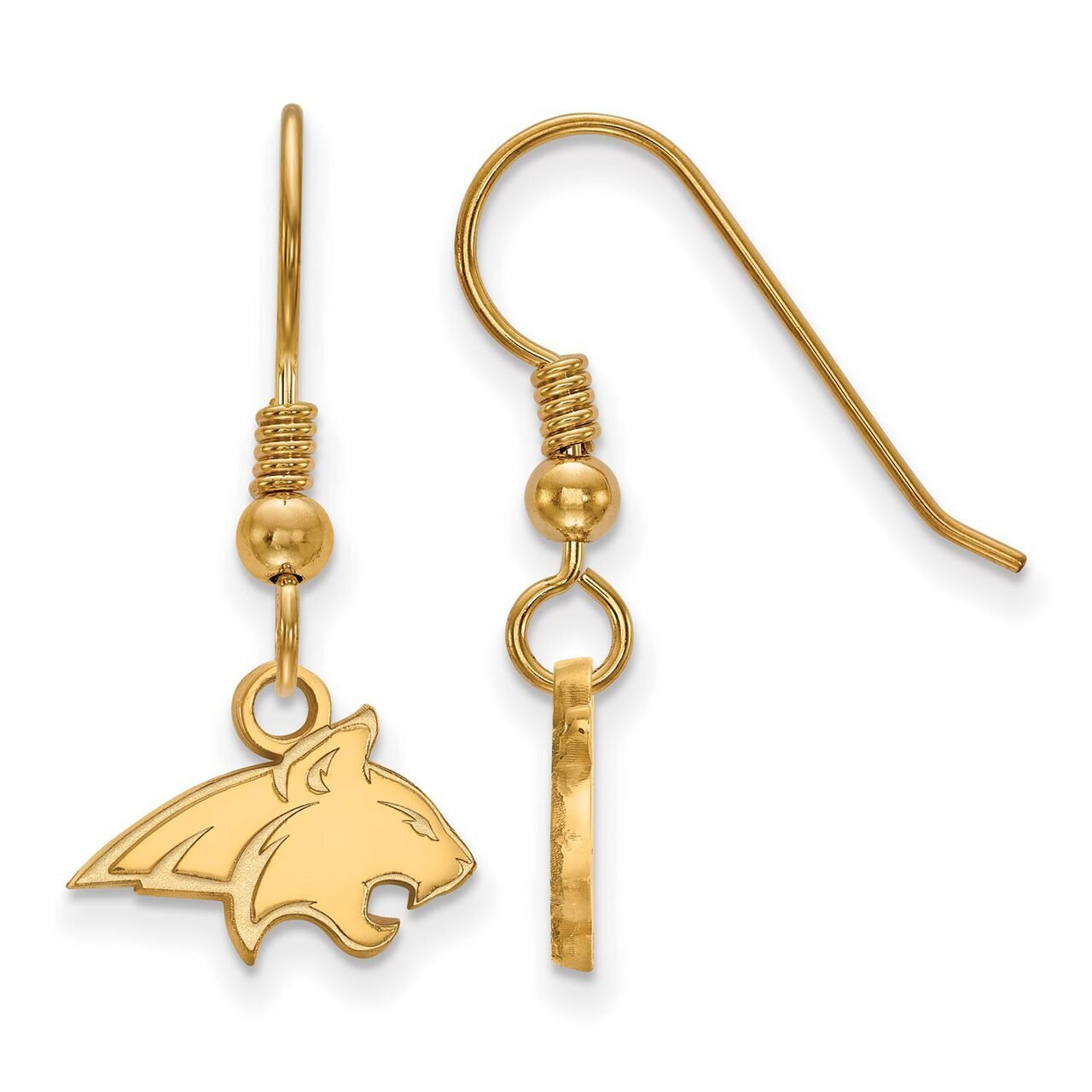 Montana State University x-Small Dangle Earring Wire Gold-plated Silver GP005MTU