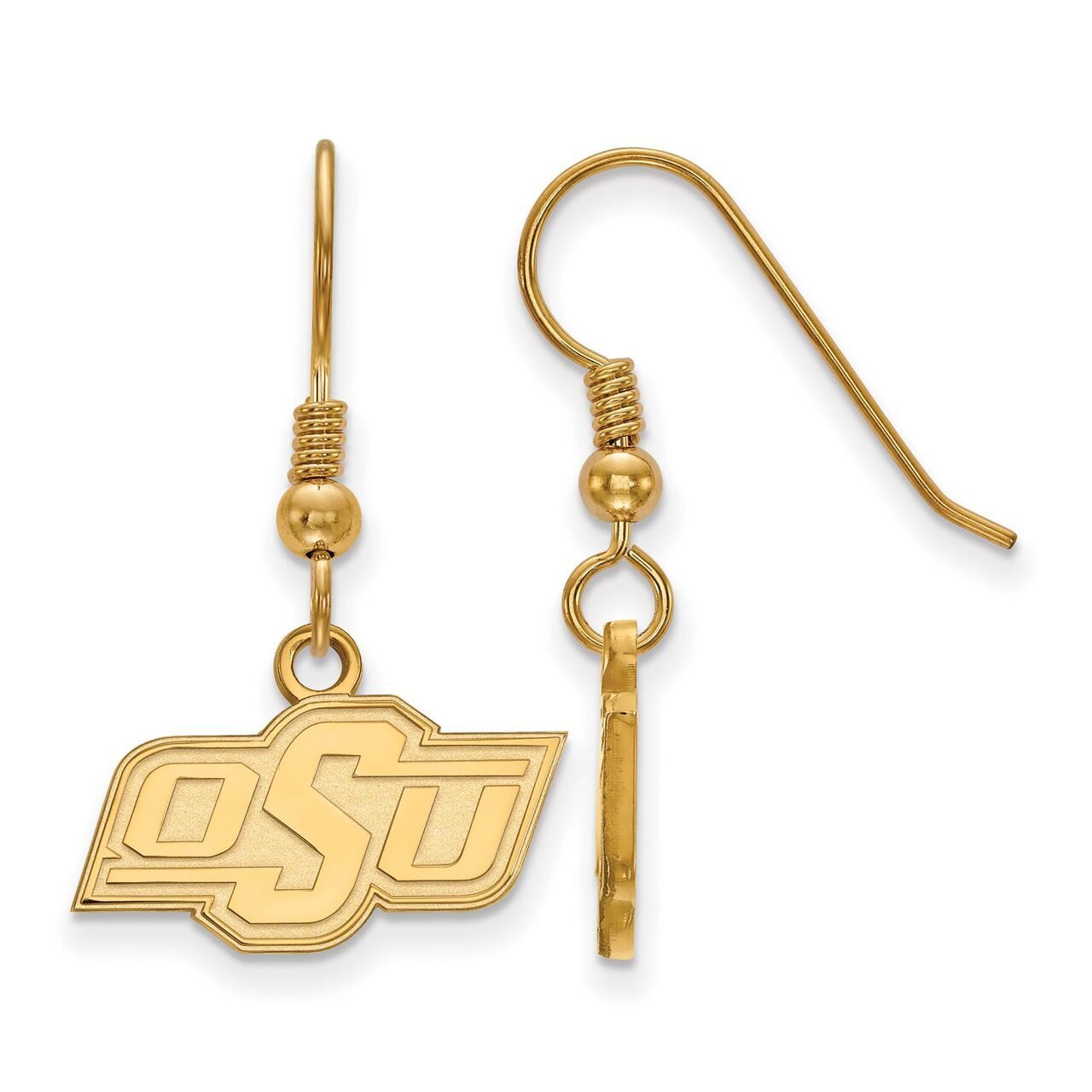 Oklahoma State University x-Small Dangle Earring Wire Gold-plated Silver GP005OKS, MPN: GP005OKS, 8…