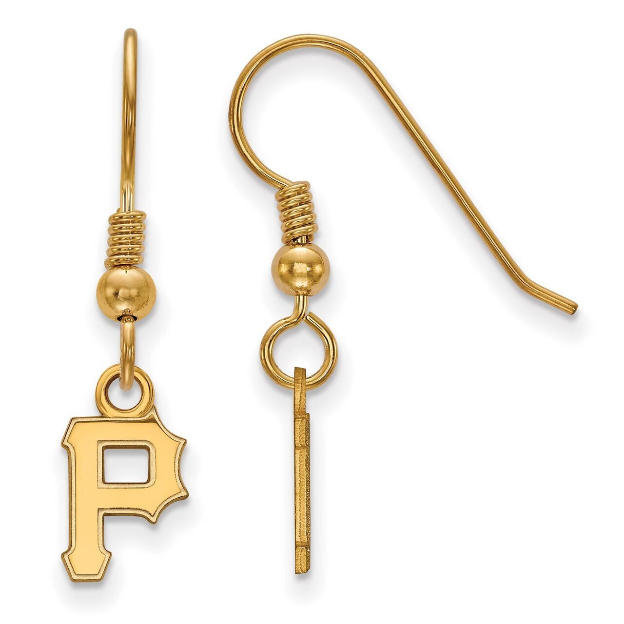 Pittsburgh Pirates x-Small Dangle Earring Wire Gold-plated Silver GP005PIR, MPN: GP005PIR, 88677490…
