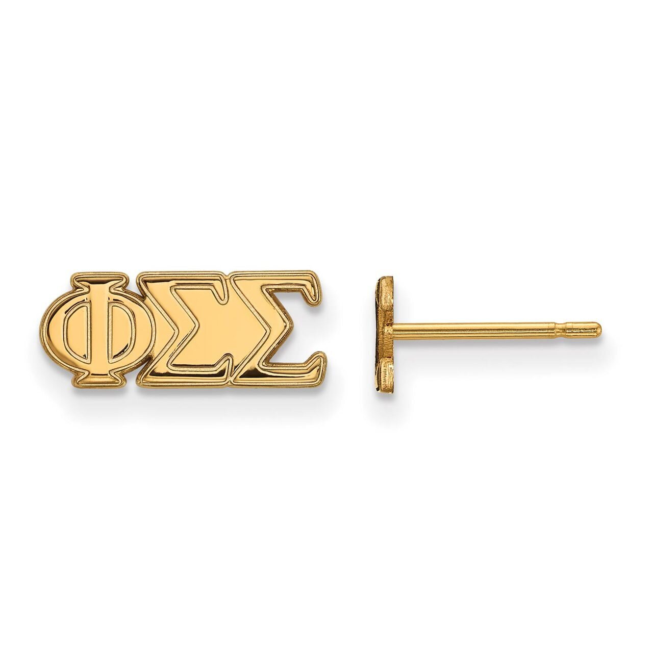 Phi Sigma Sigma Extra Small Post Earrings Gold-plated Silver GP005PSS, MPN: GP005PSS, 886774901145