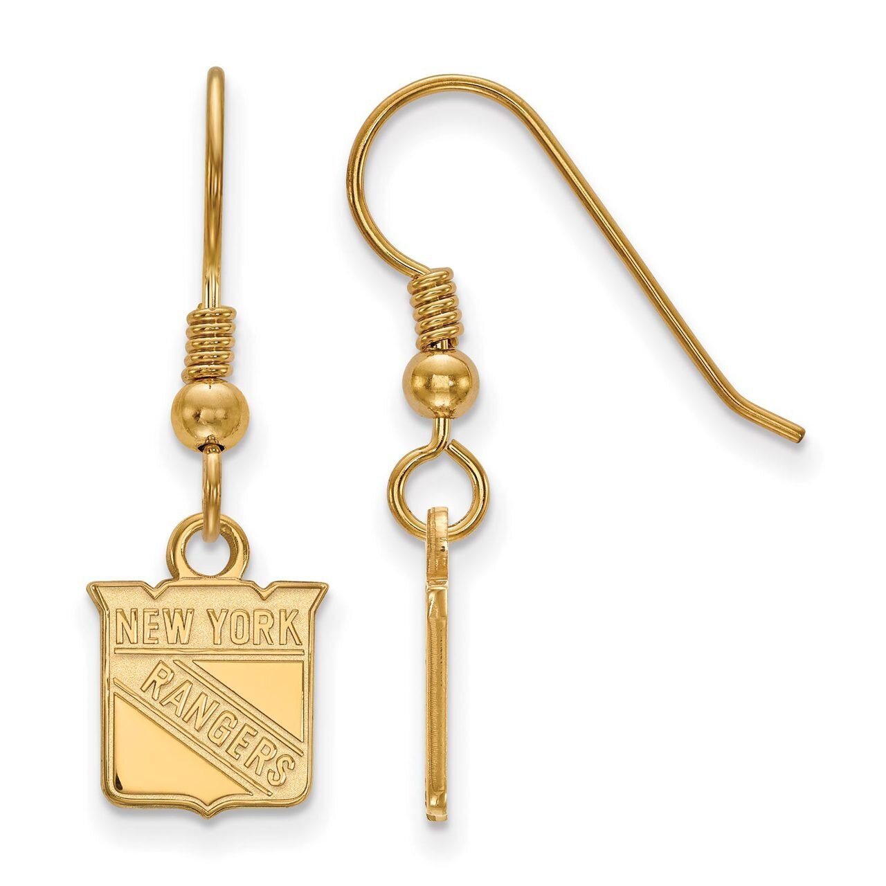 New York Rangers x-Small Dangle Earring Wire Gold-plated Silver GP005RNG, MPN: GP005RNG, 8867749011…