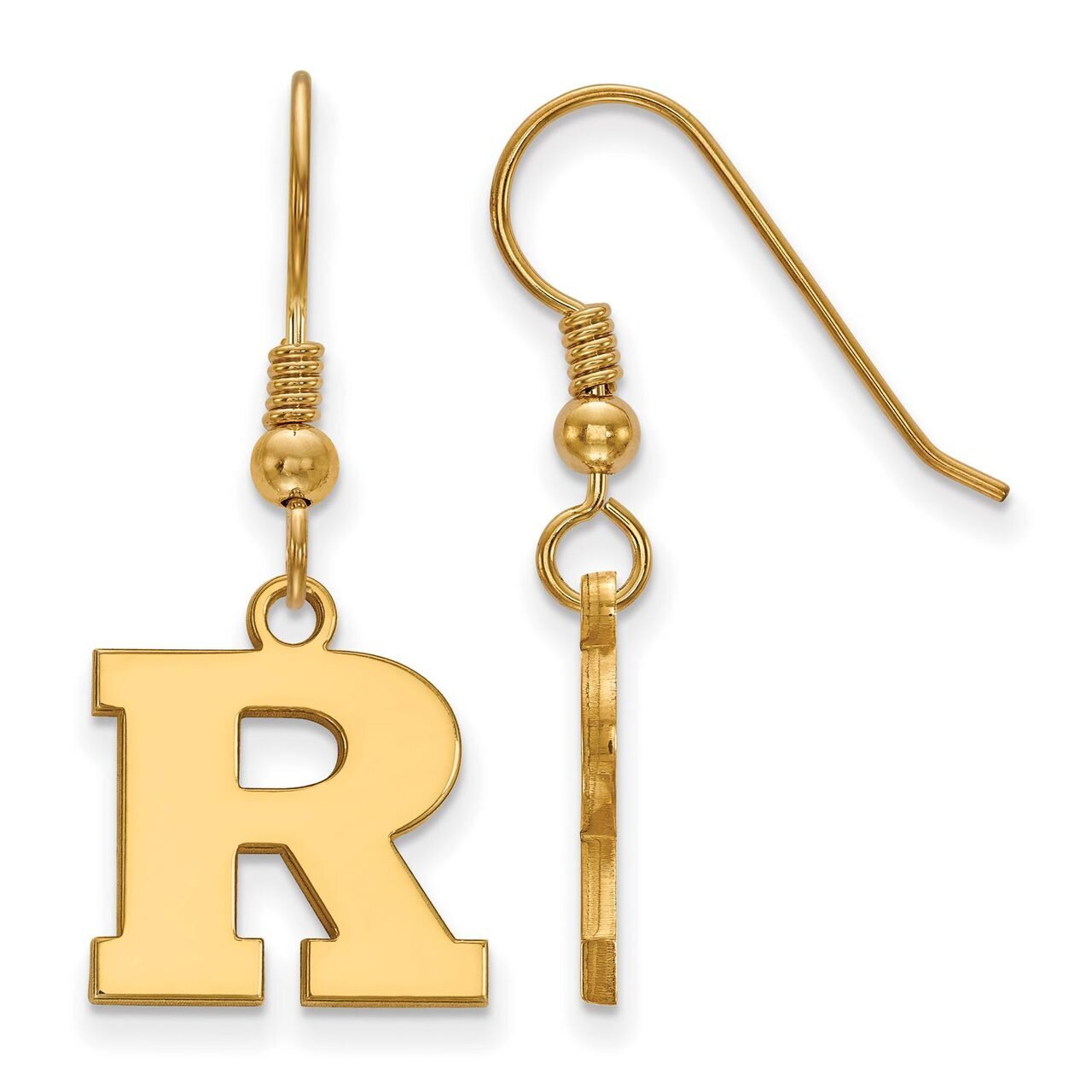 Rutgers Small Dangle Earring Wire Gold-plated Silver GP005RUT, MPN: GP005RUT, 886774901244