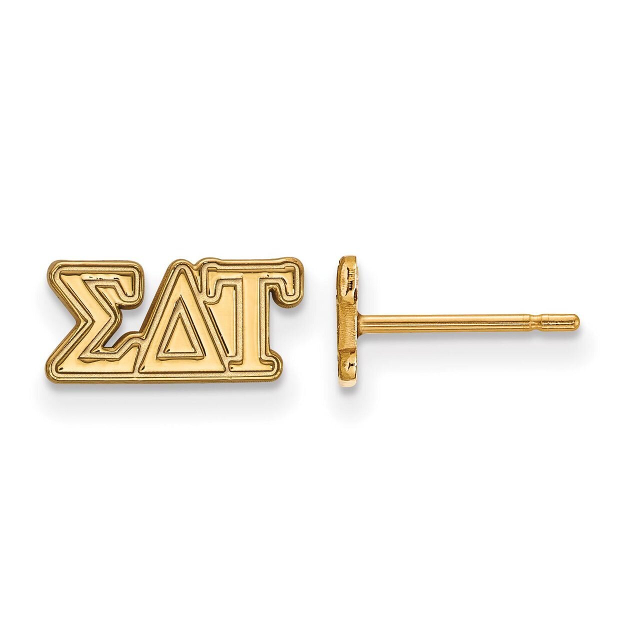 Sigma Delta Tau Extra Small Post Earrings Gold-plated Silver GP005SDT