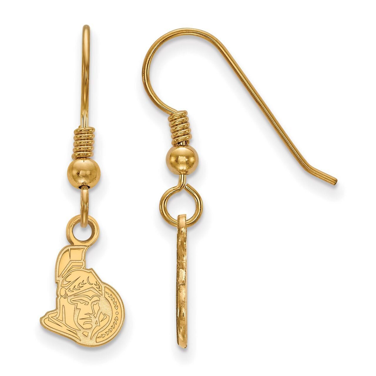 Ottawa Senators x-Small Dangle Earring Wire Gold-plated Silver GP005SEN, MPN: GP005SEN, 886774901299