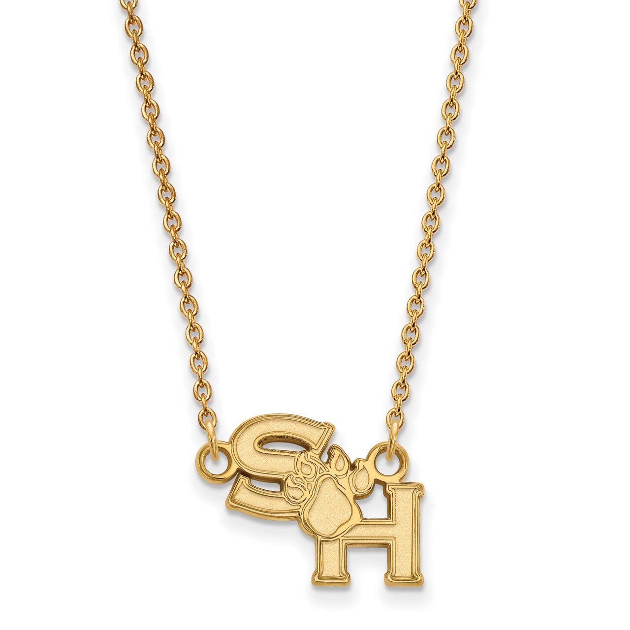 Sam Houston State University Small Pendant with Chain Necklace Gold-plated Silver GP005SHS-18