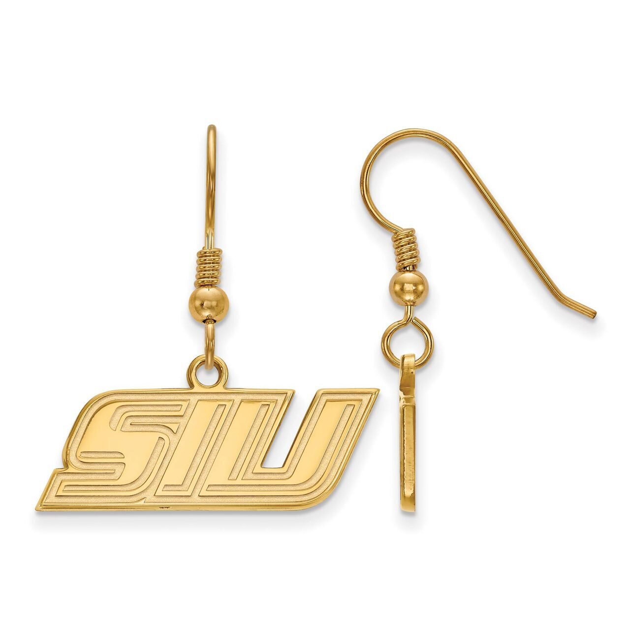 Southern Illinois University x-Small Dangle Earring Wire Gold-plated Silver GP005SIU