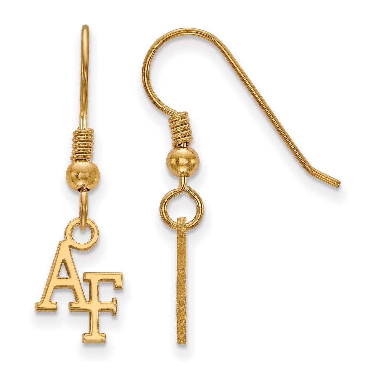 United States Air Force Academy x-Small Dangle Earring Wire Gold-plated Silver GP005USA, MPN: GP005…