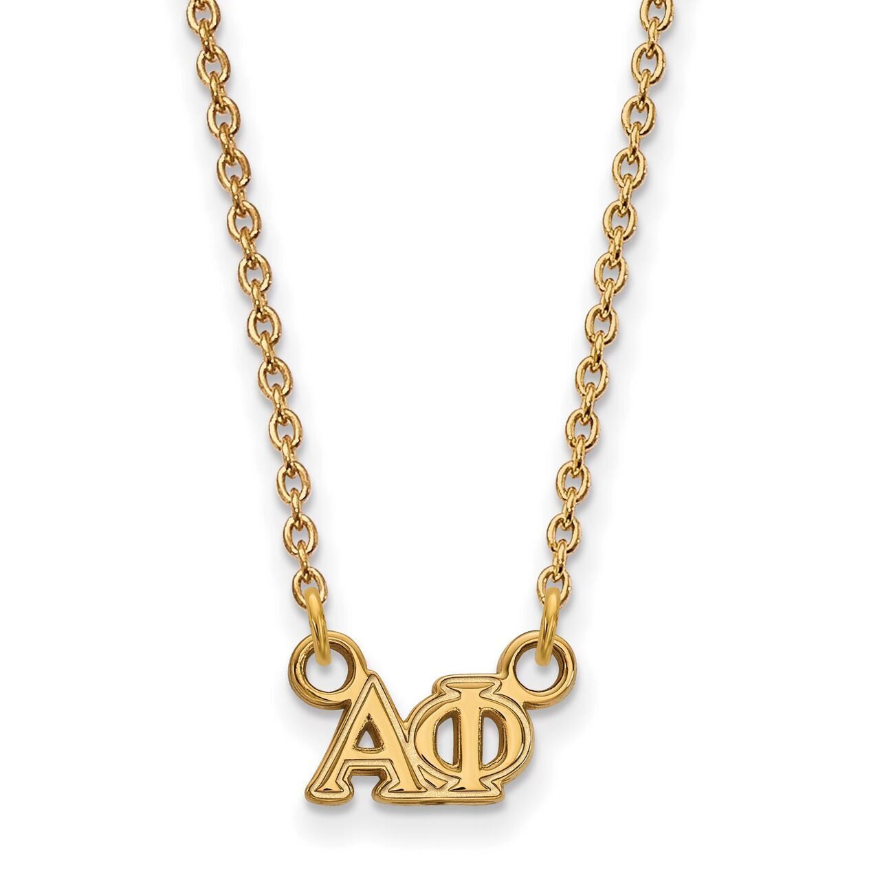 Alpha Phi Extra Small Pendant with 18 Inch Chain Gold-plated Silver GP006APH-18, MPN: GP006APH-18, …