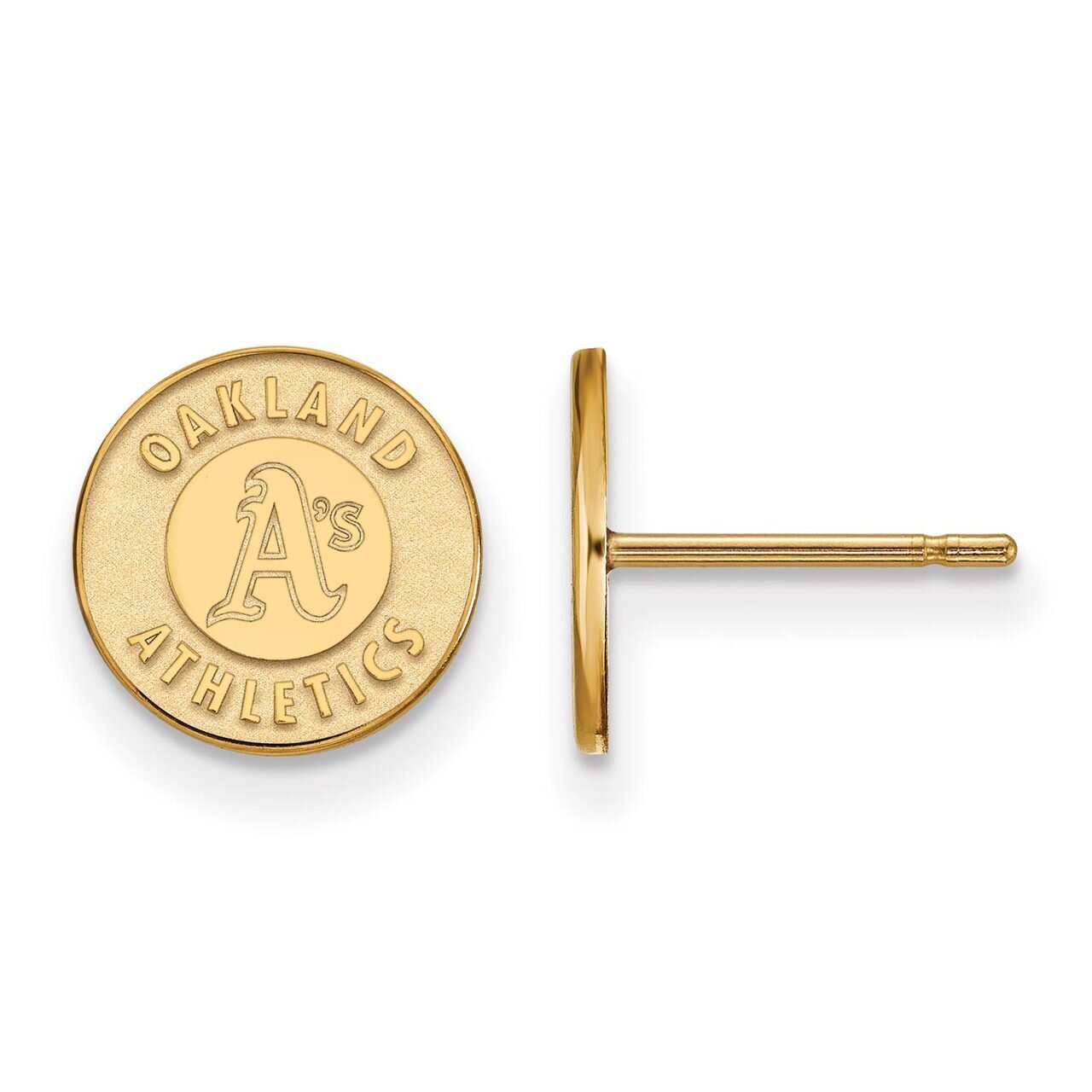 Oakland Athletics x-Small Post Earring Gold-plated Silver GP006ATH, MPN: GP006ATH, 886774902456