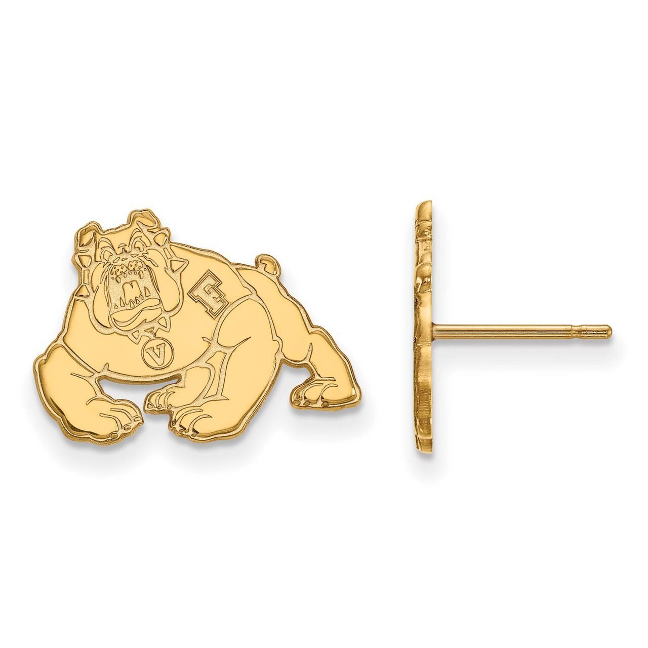 California State University Fresno Small Post Earring Gold-plated Silver GP006CSF, MPN: GP006CSF, 8…