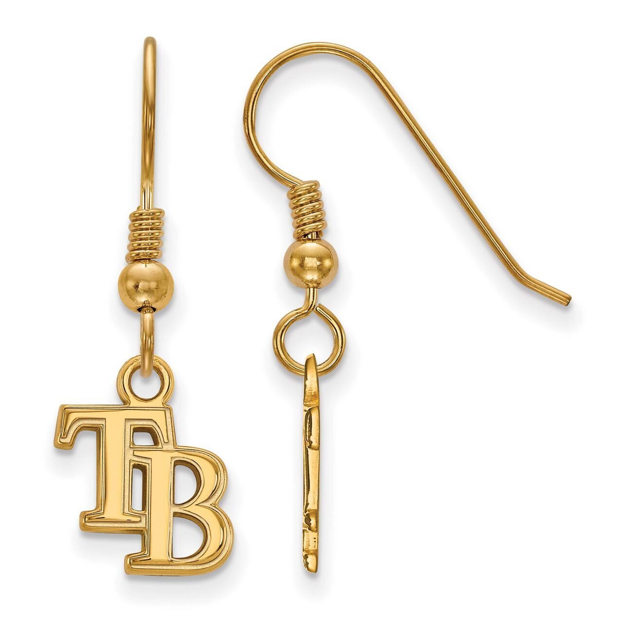 Tampa Bay Rays x-Small Dangle Earring Wire Gold-plated Silver GP006DEV, MPN: GP006DEV, 886774902708