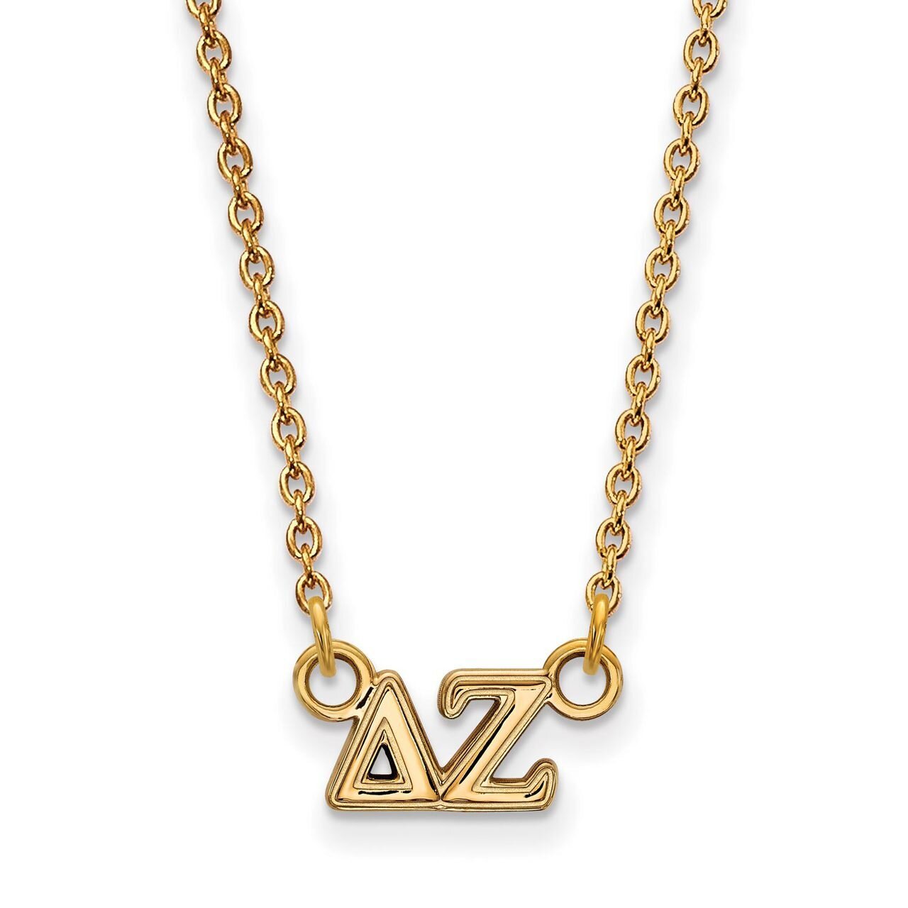 Delta Zeta Extra Small Pendant with 18 Inch Chain Gold-plated Silver GP006DZ-18, MPN: GP006DZ-18, 8…