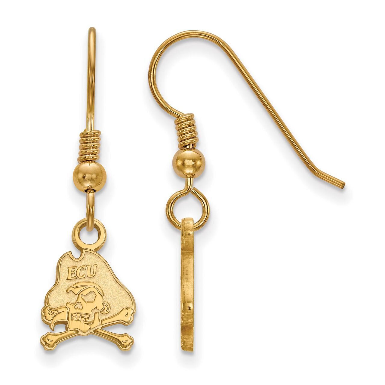 East Carolina University x-Small Dangle Earring Wire Gold-plated Silver GP006ECU, MPN: GP006ECU, 88…