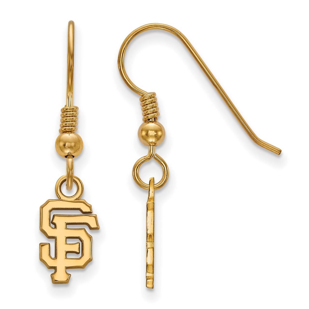 San Francisco Giants x-Small Dangle Earring Wire Gold-plated Silver GP006GIT, MPN: GP006GIT, 886774…