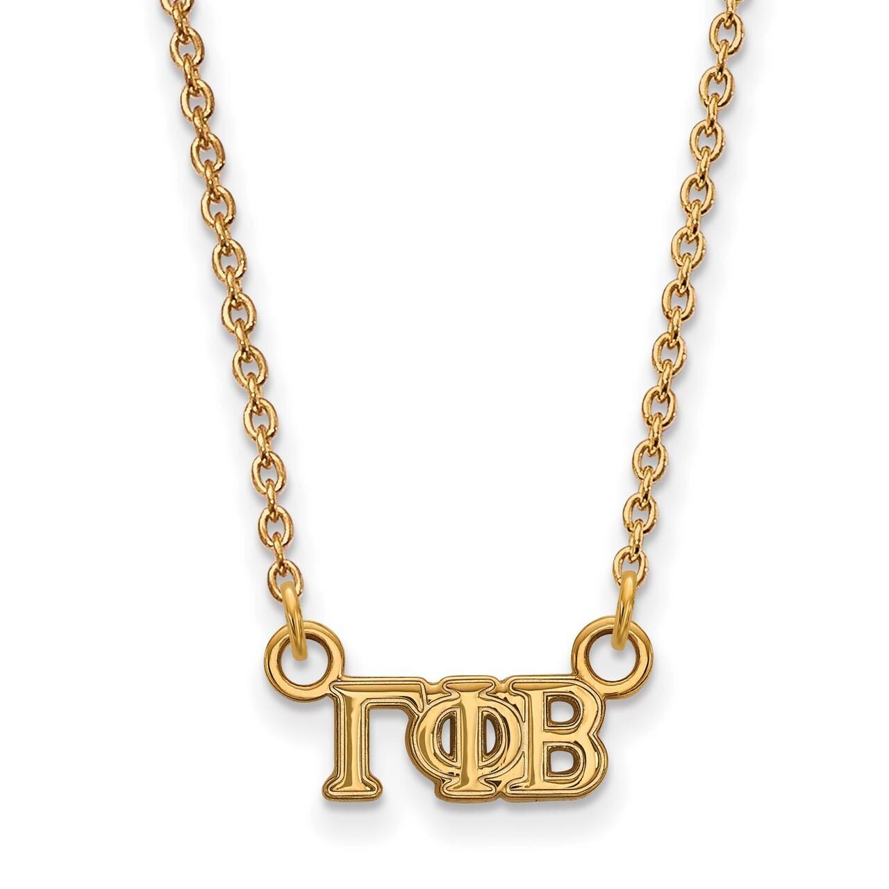 Gamma Phi Beta Extra Small Pendant with 18 Inch Chain Gold-plated Silver GP006GPB-18, MPN: GP006GPB…