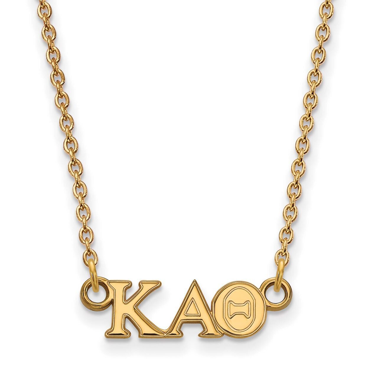 Kappa Alpha Theta Extra Small Pendant with 18 Inch Chain Gold-plated Silver GP006KAT-18
