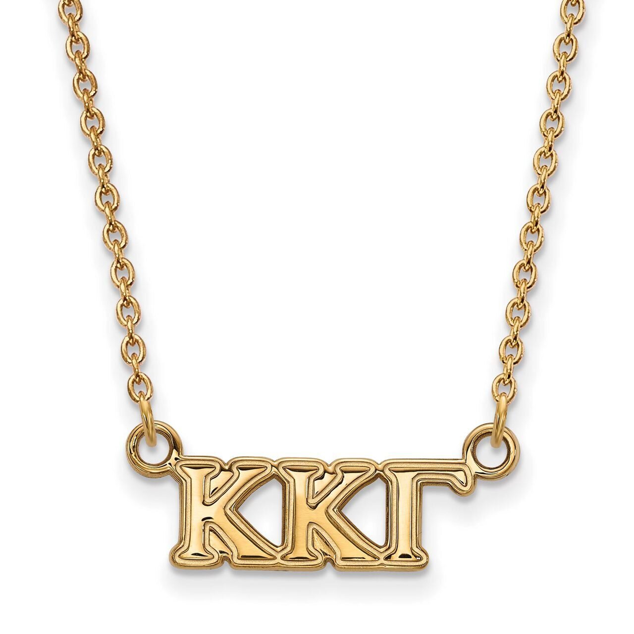 Kappa Kappa Gamma Extra Small Pendant with 18 Inch Chain Gold-plated Silver GP006KKG-18, MPN: GP006…