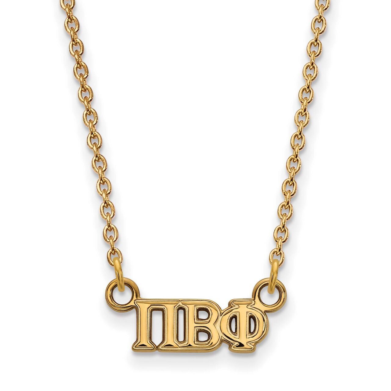Pi Beta Phi Extra Small Pendant with 18 Inch Chain Gold-plated Silver GP006PBP-18, MPN: GP006PBP-18…