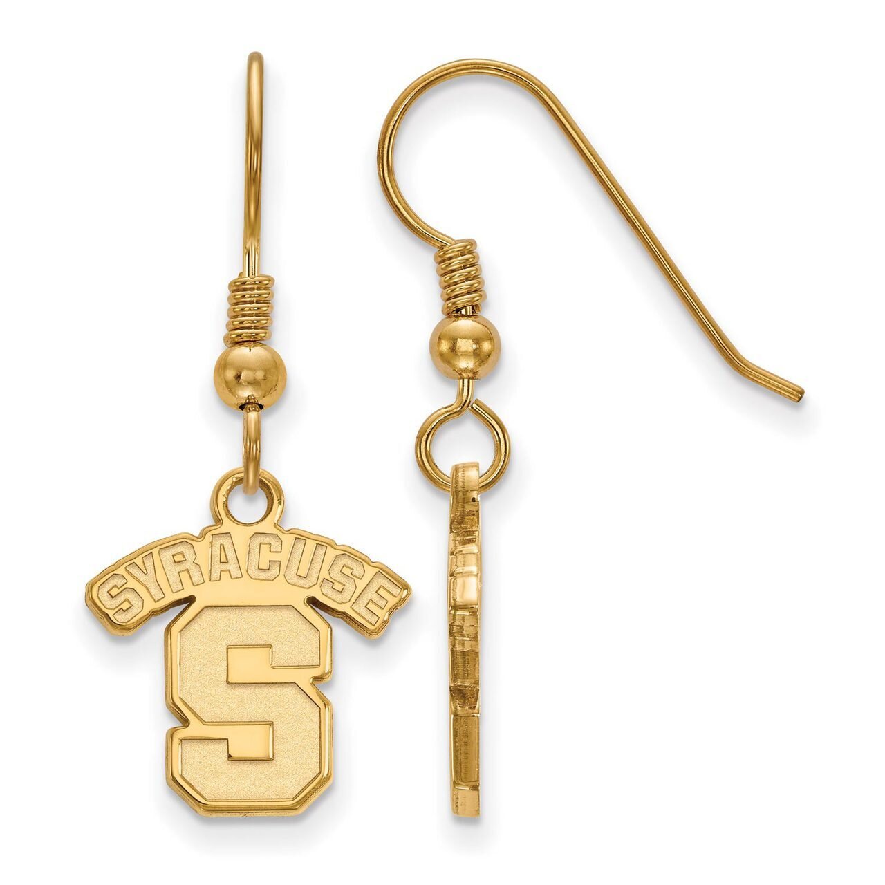 Syracuse University Small Dangle Earring Wire Gold-plated Silver GP006SYU