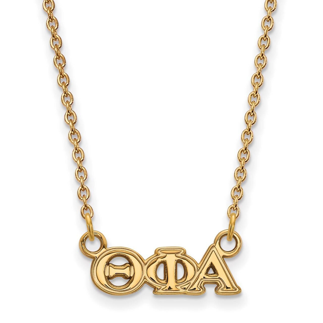 Theta Phi Alpha Extra Small Pendant with 18 Inch Chain Gold-plated Silver GP006TPA-18