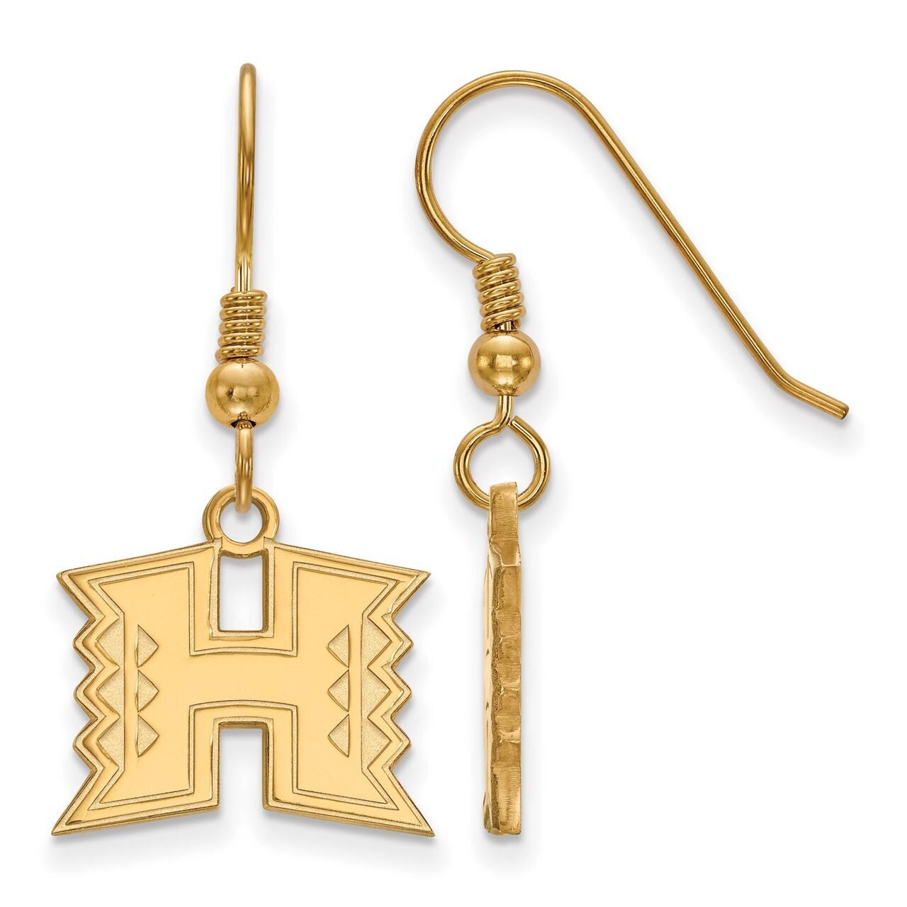 The University of Hawaii Small Dangle Earring Wire Gold-plated Silver GP006UHI, MPN: GP006UHI, 8867…