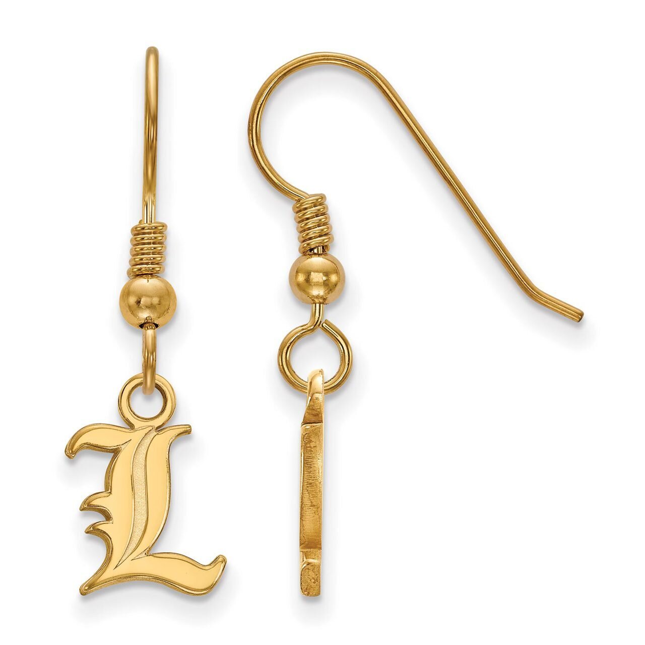 University of Louisville x-Small Dangle Earring Wire Gold-plated Silver GP006UL, MPN: GP006UL, 8867…