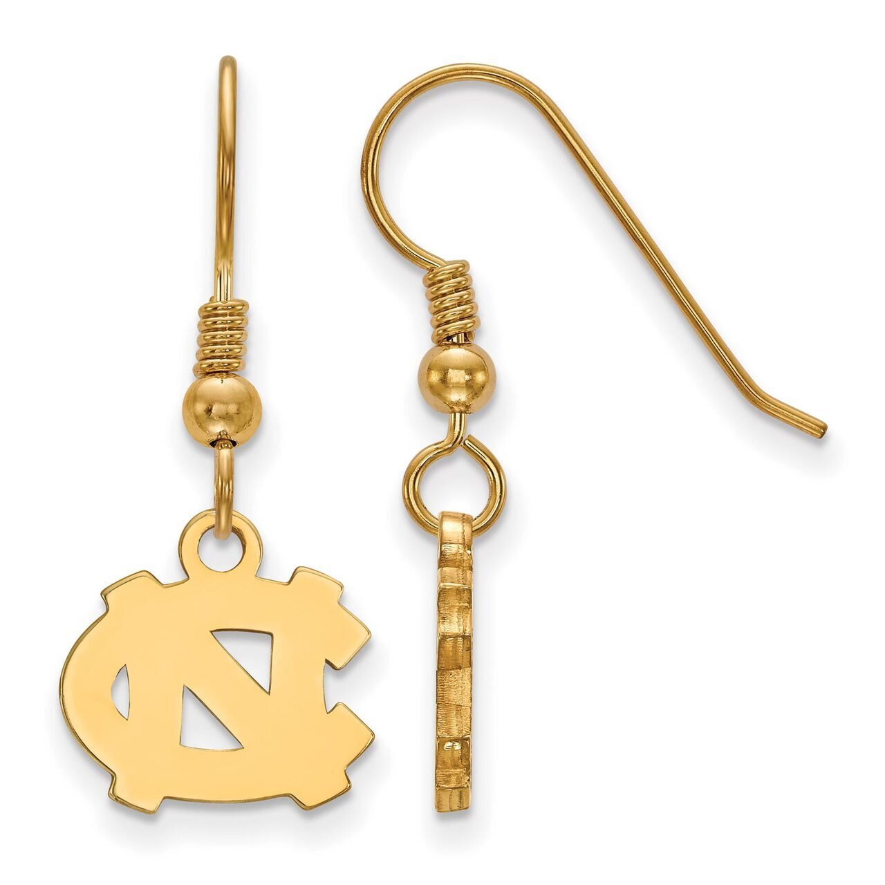University of North Carolina x-Small Dangle Earring Wire Gold-plated Silver GP006UNC