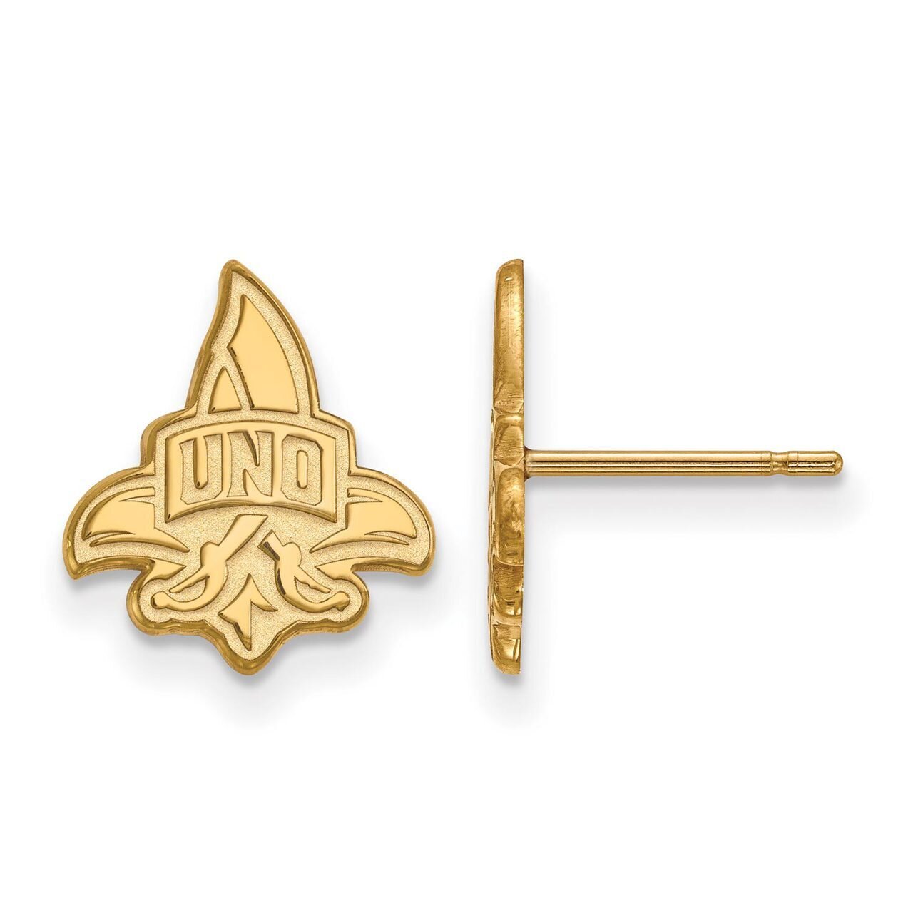 University of New Orleans Small Post Earring Gold-plated Silver GP006UNO, MPN: GP006UNO, 8867749040…