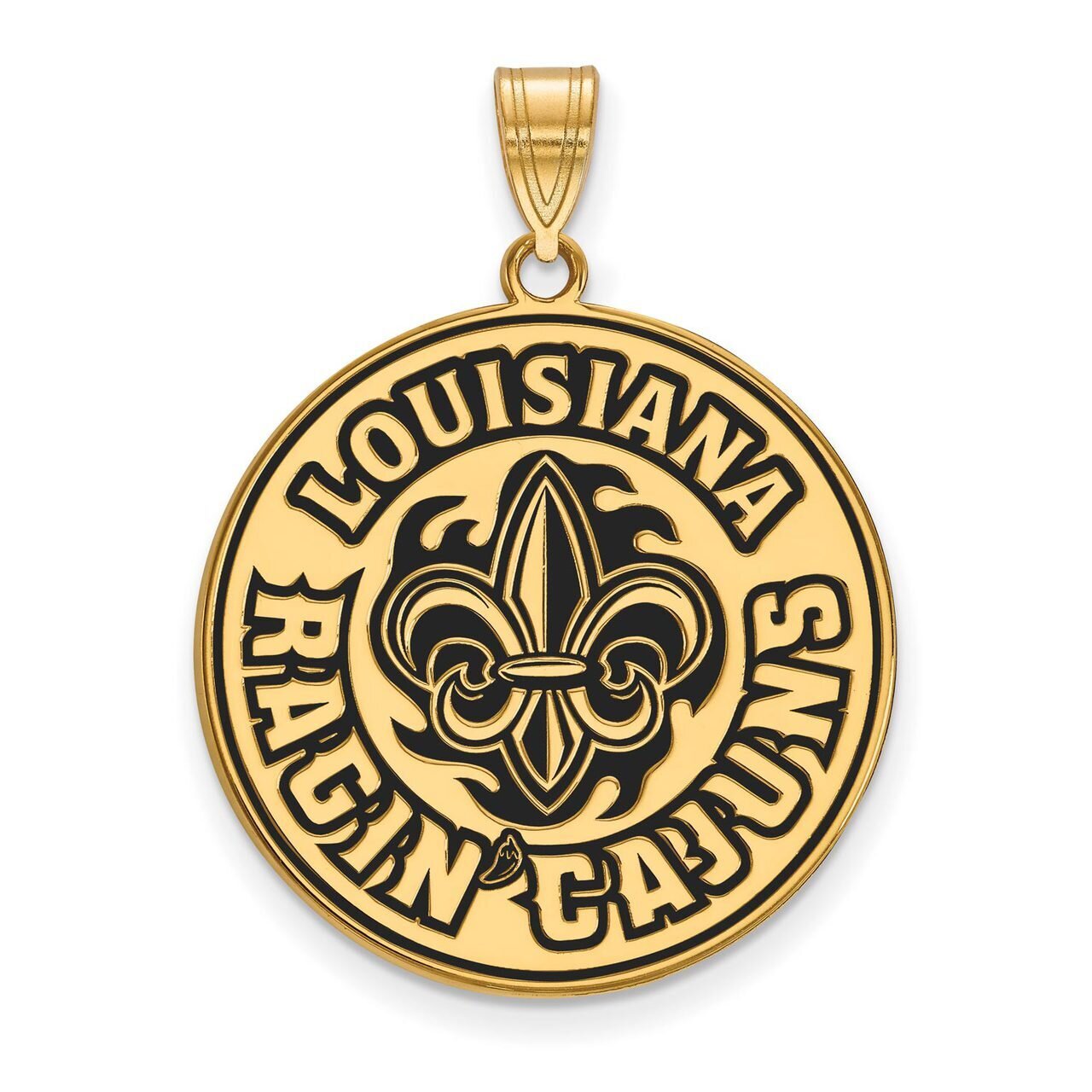 University of Louisiana at Lafayette x-Large Enamel Pendant Gold-plated Silver GP006USL, MPN: GP006…