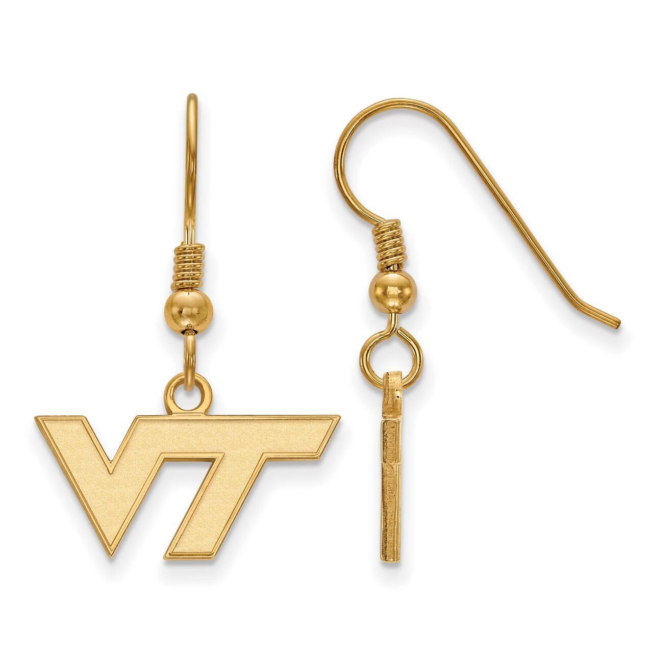 Virginia Tech x-Small Dangle Earring Wire Gold-plated Silver GP006VTE, MPN: GP006VTE, 886774904368