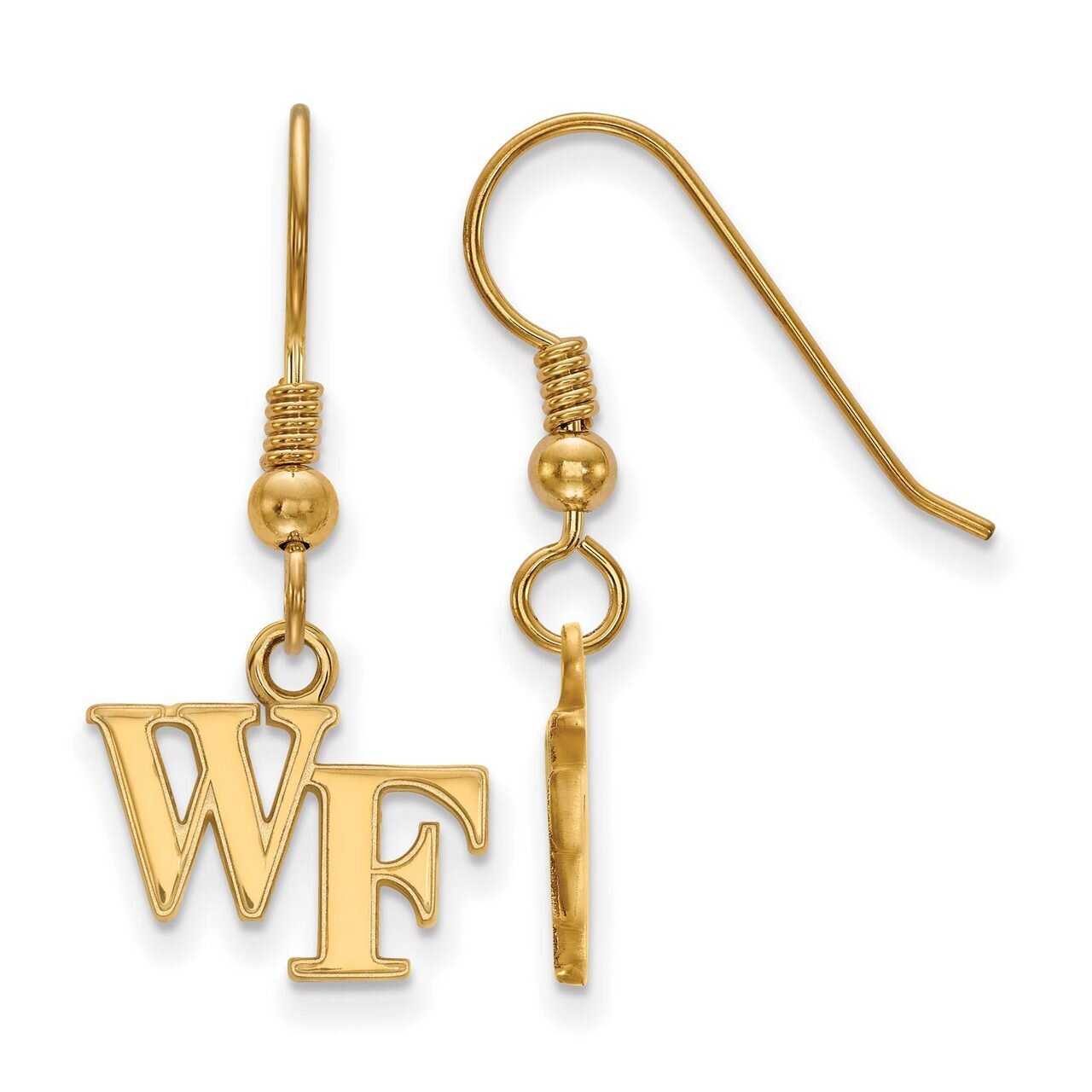 Wake Forest University x-Small Dangle Earring Wire Gold-plated Silver GP006WFU, MPN: GP006WFU, 8867…