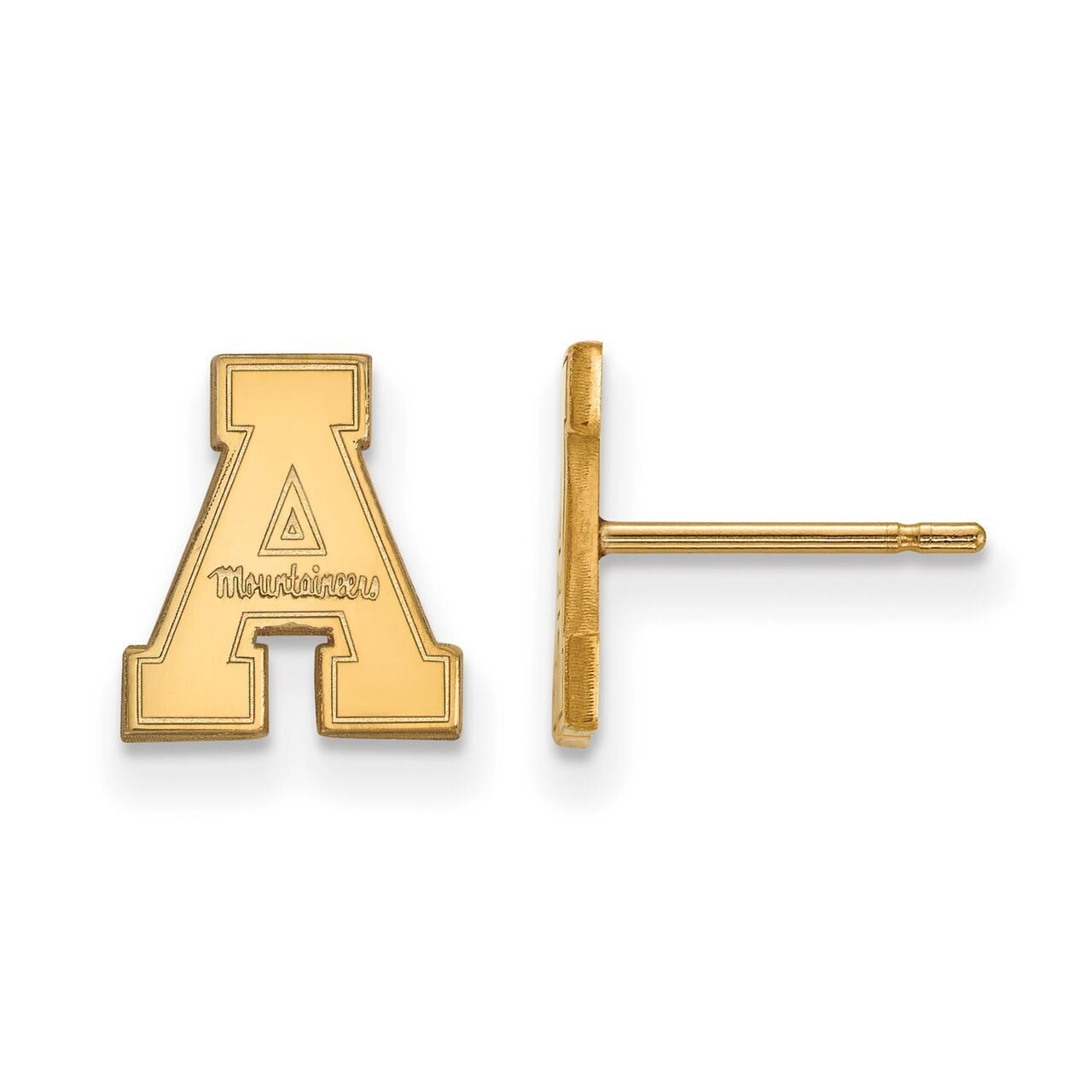 Appalachian State University x-Small Post Earring Gold-plated Silver GP007APS