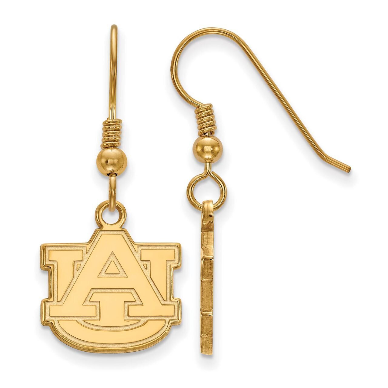 Auburn University Small Dangle Earring Wire Gold-plated Silver GP007AU, MPN: GP007AU, 886774904634