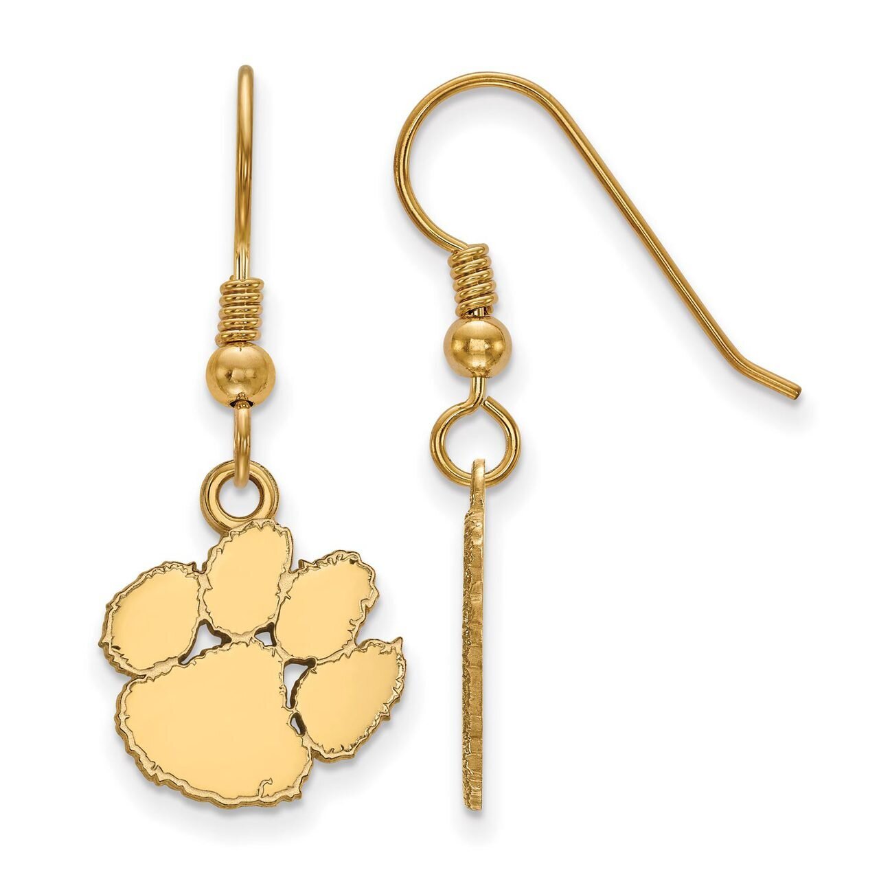 Clemson University Small Dangle Earring Wire Gold-plated Silver GP007CU, MPN: GP007CU, 886774904894