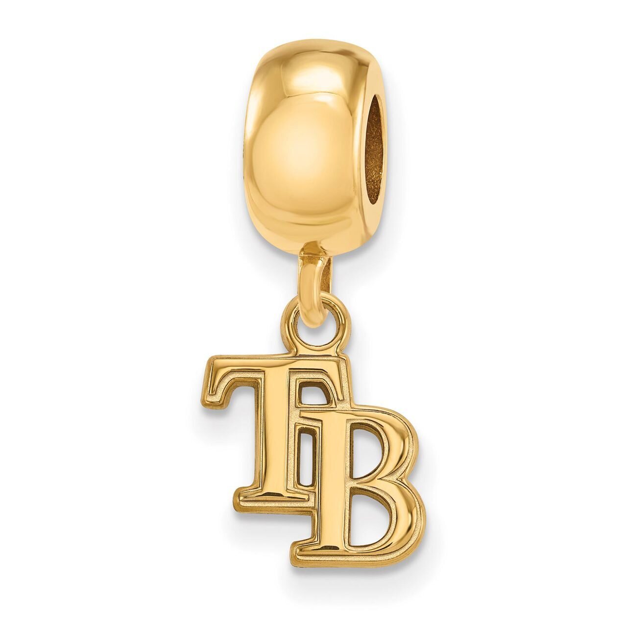 Tampa Bay Rays Bead Charm x-Small Dangle Gold-plated Silver GP007DEV