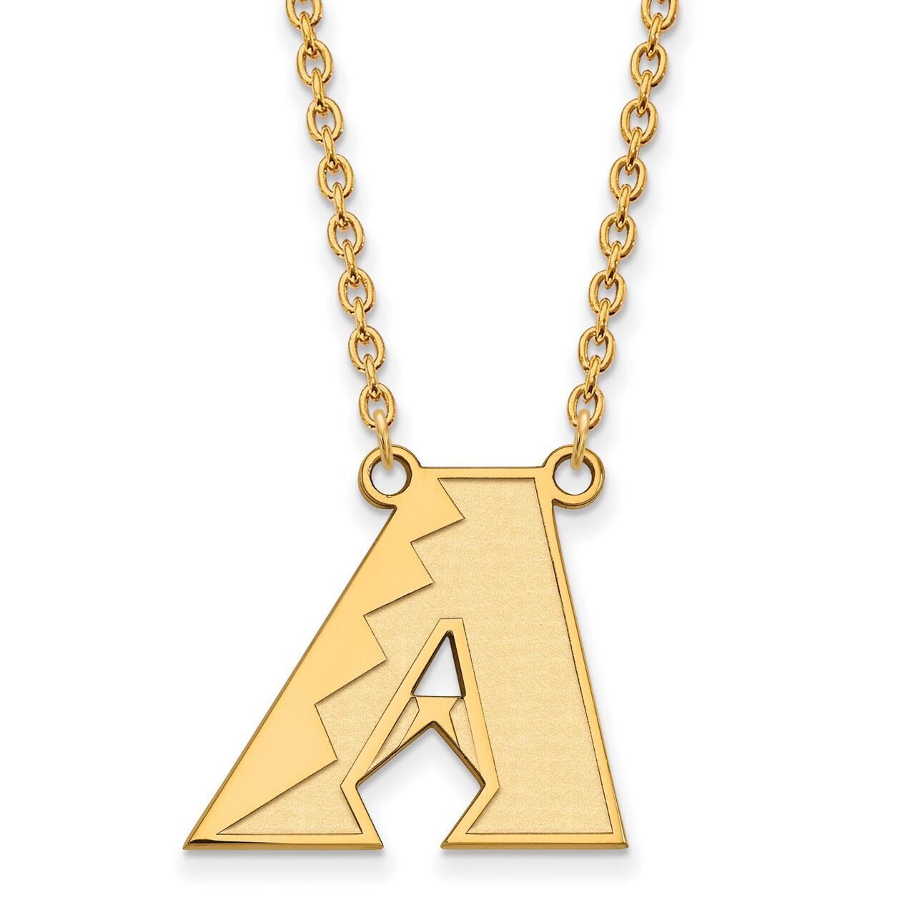 Arizona Diamondbacks Large Pendant with Chain Necklace Gold-plated Silver GP007DIA-18