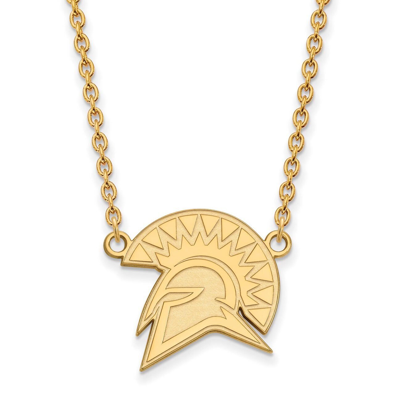 San Jose State University Large Pendant with Chain Necklace Gold-plated Silver GP007SJS-18