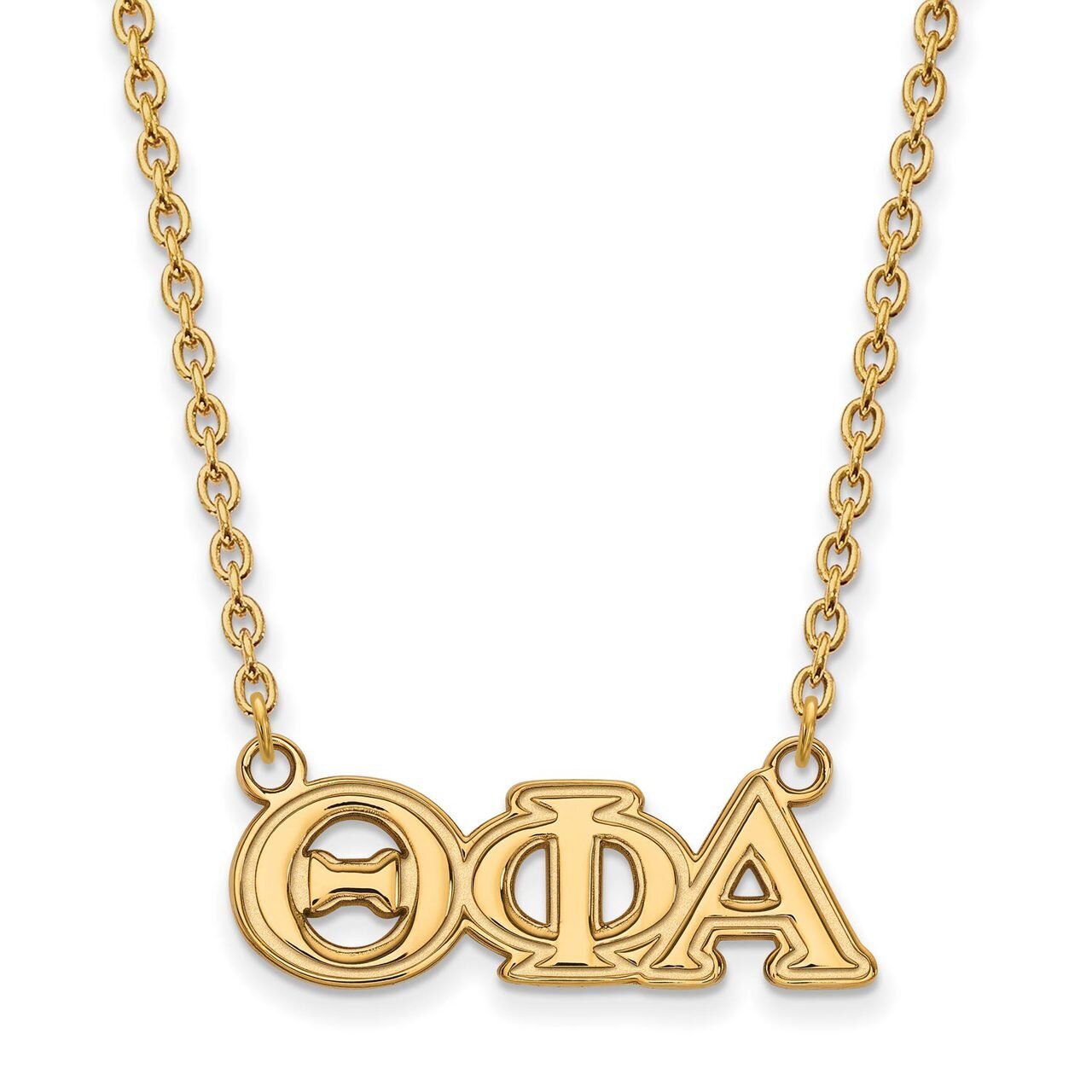 Theta Phi Alpha Medium Pendant with 18 Inch Chain Gold-plated Silver GP007TPA-18, MPN: GP007TPA-18,…