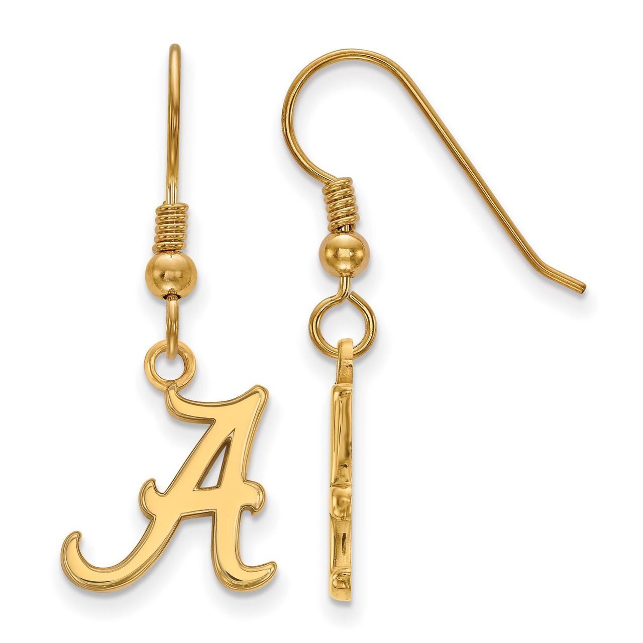 University of Alabama Small Dangle Earring Wire Gold-plated Silver GP007UAL