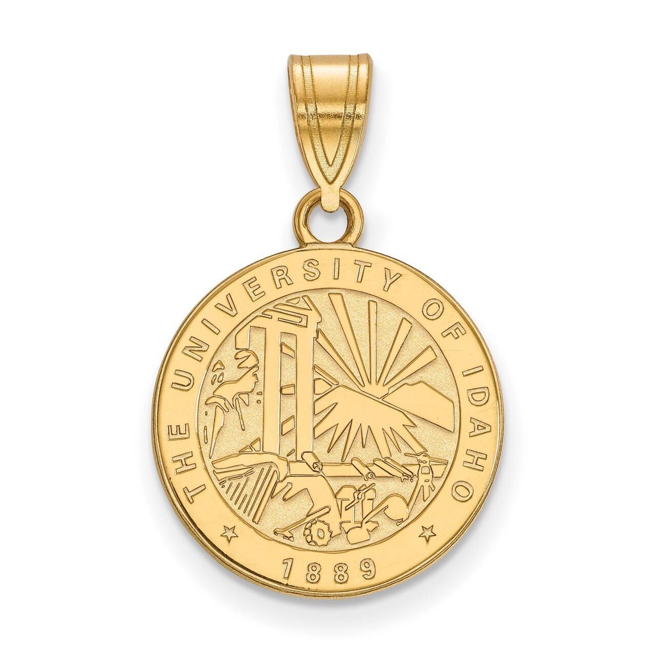 University of Idaho Medium Crest Pendant Gold-plated Silver GP007UID