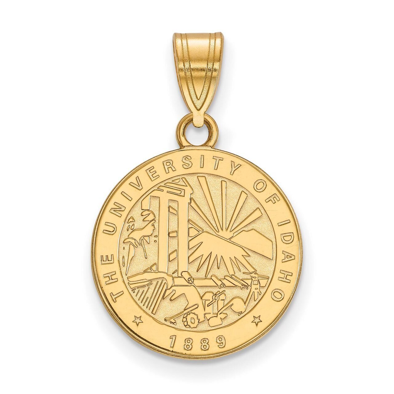 University of Idaho Medium Crest Pendant Gold-plated Silver GP007UID, MPN: GP007UID, 886774906102