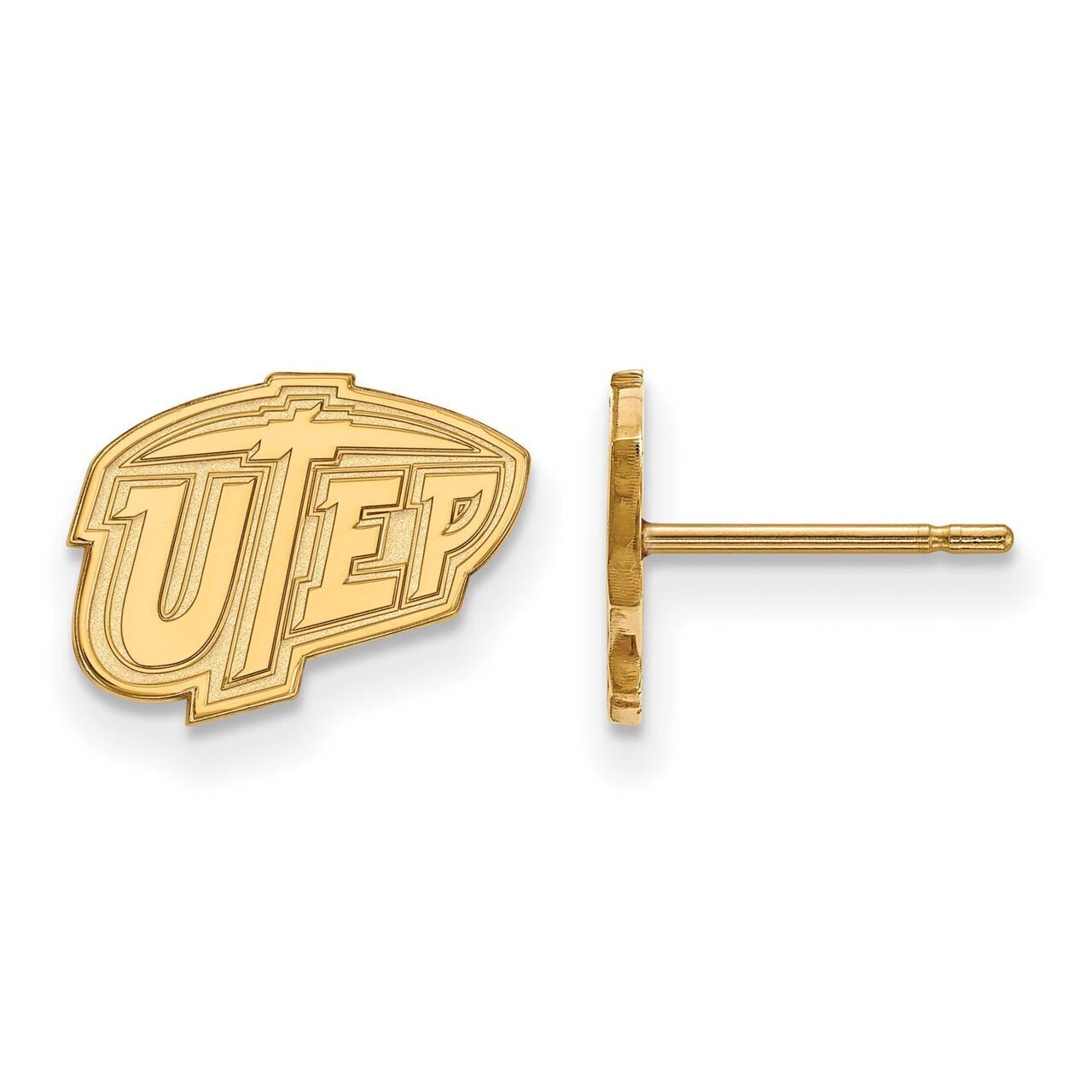 The University of Texas at El Paso x-Small Post Earring Gold-plated Silver GP007UTE