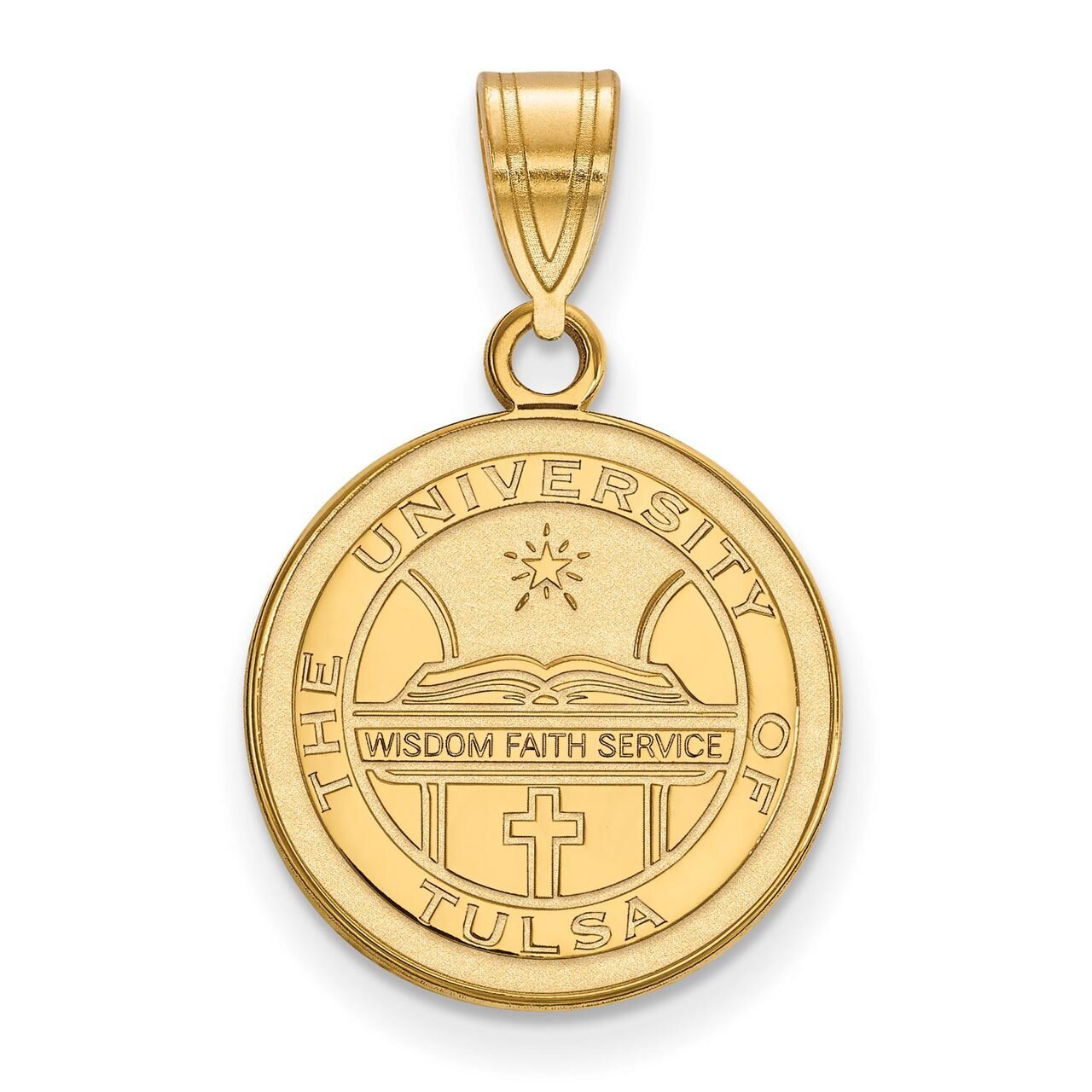 The University of Tulsa Medium Crest Pendant Gold-plated Silver GP007UTL