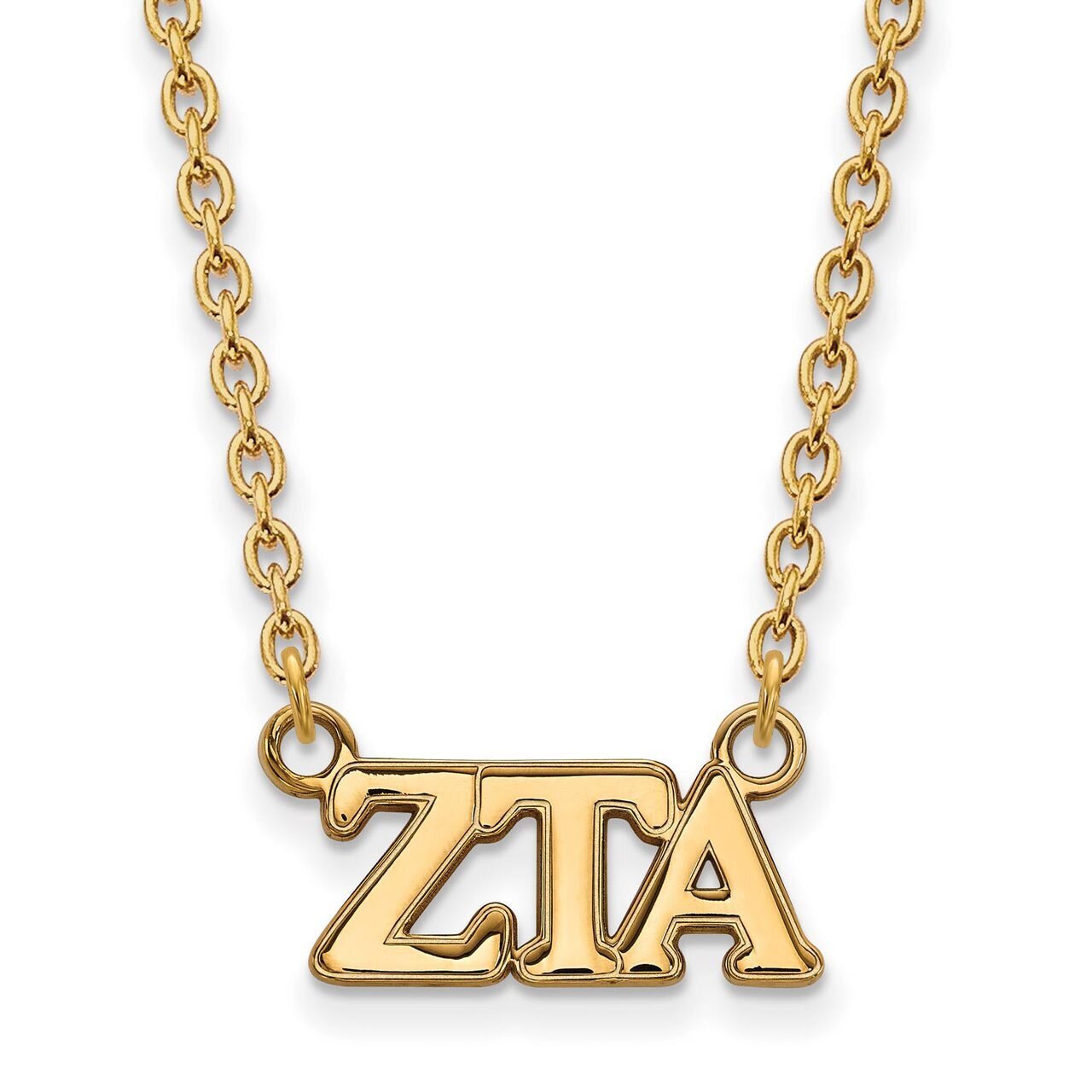 Zeta Tau Alpha Medium Pendant with 18 Inch Chain Gold-plated Silver GP007ZTA-18, MPN: GP007ZTA-18, …