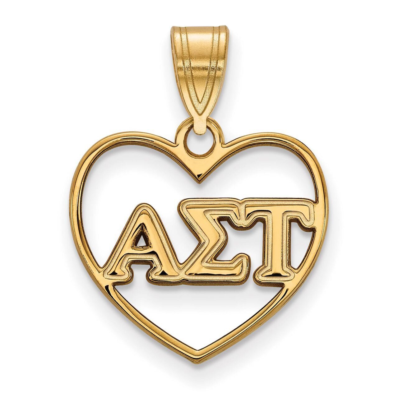 Alpha Sigma Tau Heart Pendant Gold-plated Silver GP008ALS, MPN: GP008ALS, 191101099670