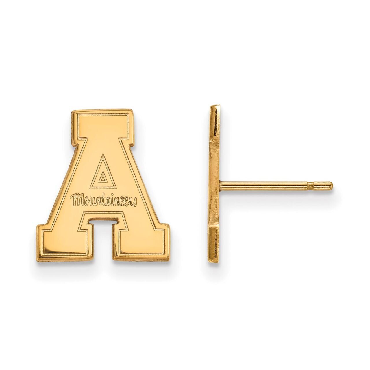 Appalachian State University Small Post Earring Gold-plated Silver GP008APS