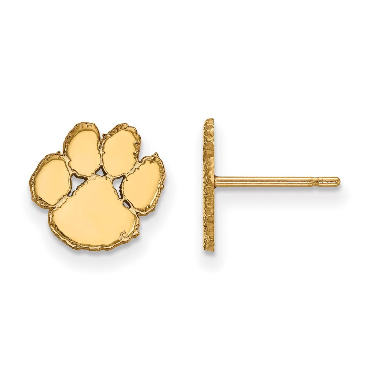 Clemson University x-Small Post Earring Gold-plated Silver GP008CU