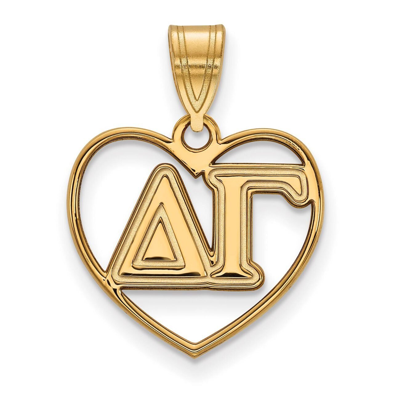 Delta Gamma Heart Pendant Gold-plated Silver GP008DG, MPN: GP008DG, 886774907024