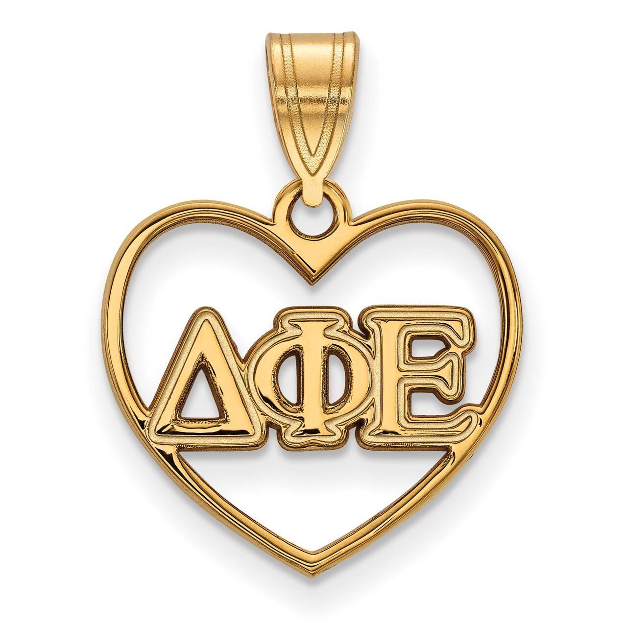 Delta Phi Epsilon Heart Pendant Gold-plated Silver GP008DPH, MPN: GP008DPH, 886774907048